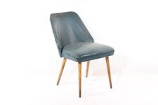 Poltrona vintage cult retrô club chair lounge couro azul comprar usado  Enviando para Brazil