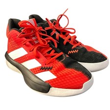 Tênis de basquete Adidas Pro Next masculino tamanho 4.5 vermelho preto juvenil usado 2019 comprar usado  Enviando para Brazil