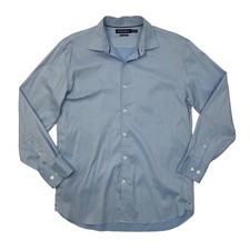 Bonobos Tailored Fit Shirt Mens 16 Cornflower Algodão Azul manga comprida Slim Fit, usado comprar usado  Enviando para Brazil
