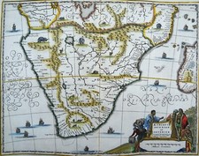 África Austral, ótimo mapa por Dapper/Van Meurs, 1668, Etiópia Inferior vel... comprar usado  Enviando para Brazil
