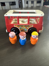 Vintage 1969 Fisher-Price Little People Play Family Mini-Bus/Van #141 W/3 Dzieci na sprzedaż  Wysyłka do Poland