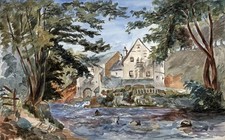 Antique watercolour painting for sale  UK