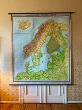 Schulwandkarte rollkarte geogr gebraucht kaufen  Berlin