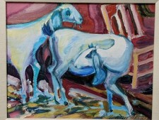 Impressionistic goat acrylic for sale  Austin