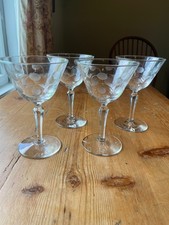 Vintage set etched for sale  Dayton