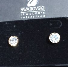 Brincos redondos de cristal transparente Swarovski em tom dourado cartão pendurado original comprar usado  Enviando para Brazil