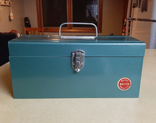 Raro Bom Vintage Montgomery Ward Metal Tool/Tackle Box Wards Master Quality, usado comprar usado Raro Bom Vintage Montgomery Ward Metal Tool/Tackle Box Wards Master Quality, usado comprar usado  Enviando para Brazil