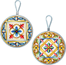 Piatto ceramica decorato usato  Roma