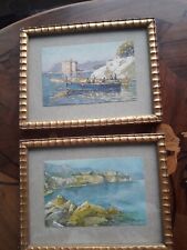 Paire aquarelles anciennes d'occasion  Doyet