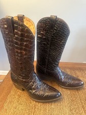 Botas masculinas vintage RUDEL tamanho 9,5 EE couro marrom faroeste cowboy jacaré fabricadas nos EUA comprar usado Botas masculinas vintage RUDEL tamanho 9,5 EE couro marrom faroeste cowboy jacaré fabricadas nos EUA comprar usado  Enviando para Brazil