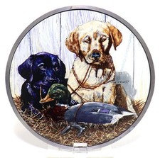 Vitral grande Philip Crow vintage labrador e cachorro pato comprar usado  Enviando para Brazil
