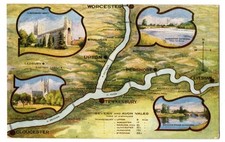Map postcard severn for sale  SUTTON COLDFIELD