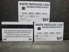 Pacote com 3 - CARTÃO DE PRIVILÉGIO BRANCO - TAMANHO DE CARTÃO DE CRÉDITO NOVIDADE - Presente de mordaça engraçado comprar usado  Enviando para Brazil