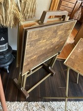 4 piece wood tv tray set for sale 4 piece wood tv tray set for sale Salem