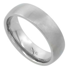 Usado, 6mm Acciaio Inox Comfort Per Finitura Satinata Cupola Fede Nuziale, Pollice/Toe comprar usado  Enviando para Brazil