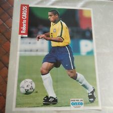 POSTER football vintage 54 cm x 41 cm - ROBERTO CARLOS rookie comprar usado  Enviando para Brazil
