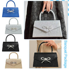 Bolsa de noite feminina bolsa de mão arco brilhante alça superior bolsa festa de casamento baile bolsas comprar usado  Enviando para Brazil
