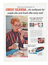 Gleem toothpaste print for sale  Clinton