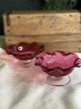 Pair vintage cranberry for sale  MANCHESTER