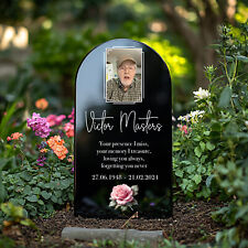 Marcador de túmulo memorial personalizado, sua foto, lápide, placa, placa acrílica comprar usado  Enviando para Brazil