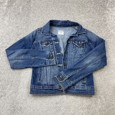 Jaqueta jeans feminina Old Navy XS azul desgastado botão frontal casual comprar usado  Enviando para Brazil
