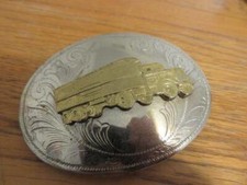 Fivela de cinto vintage Truckers semi-reboque ouro em prata comprar usado  Enviando para Brazil