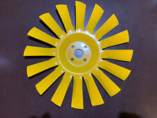 Ventilador de radiador clássico mini amarelo 16 lâminas metal recondicionado perfeito comprar usado  Enviando para Brazil