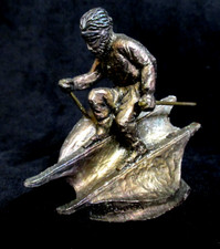 Vintage pewter skiing for sale  CREWE