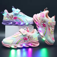 Tênis esportivo feminino Disney princesa Elsa luzes led malha respirável meninas comprar usado  Enviando para Brazil