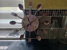 Wall clock cutlery for sale  MANCHESTER