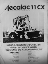 Mecalac 11cx bedienungsanleitu gebraucht kaufen  Dresden