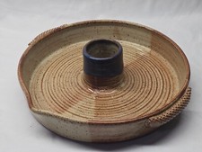 ASSINADO GR Pottery Bristolaf lata de cerveja vertical 10" panela assadora de frango, usado comprar usado  Enviando para Brazil