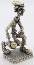 Vintage Italiano Hecho Genuino Plata Raro Bocce Bola Jugador Figura Estatua comprar usado  Enviando para Brazil
