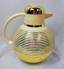 Garrafa térmica/garrafa térmica redonda vintage MCM dourada e off white feita no Japão, usado comprar usado  Enviando para Brazil