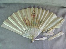 Bel eventail ancien d'occasion  Pézilla-la-Rivière