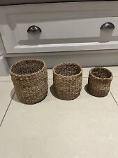 Set woven seagrass for sale  KNUTSFORD