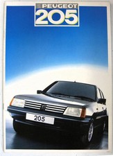 Folheto de vendas de carros PEUGEOT 205 agosto 1986 #IC587 CAD GT GTI CTI conversível++ comprar usado  Enviando para Brazil