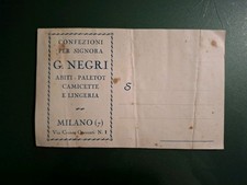 Cartolina pubblicitaria negri. usato  Matera