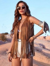 Brown suede fringe for sale  Las Vegas