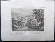 Stampa antica tempio usato  Roma