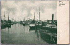 Cartão postal Port Huron Michigan c1906 Black River veleiros St. Clair County comprar usado  Enviando para Brazil