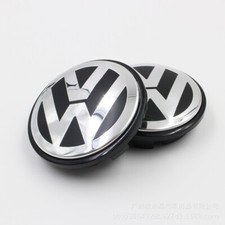 Usado, Conjunto de 4 tampas de cubo central de roda Volkswagen prata preta 65mm 2,5" 3B7601171 comprar usado  Enviando para Brazil