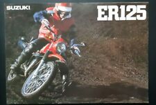 Folheto publicitário Er125 revisão técnica Suzuki motocicleta prospecto comprar usado  Enviando para Brazil