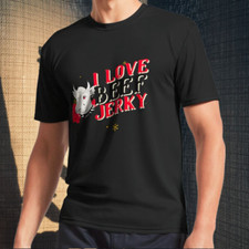 Camiseta masculina logotipo I love Beef Jerky Active engraçada tamanho P a 5XL, usado comprar usado  Enviando para Brazil