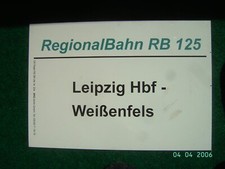 Zuglaufschild regionalbahn 125 gebraucht kaufen  Eberswalde