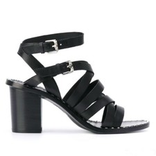 Sandálias salto bloco estilo gladiador cinzas puket couro cravejado preppy 10 comprar usado  Enviando para Brazil