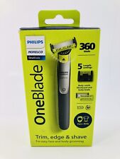 Philips Norelco OneBlade 360 cara + cuerpo, afeitadora eléctrica híbrida y recorte de barba segunda mano  Embacar hacia Mexico