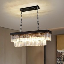 Black crystal chandelier for sale  SALFORD