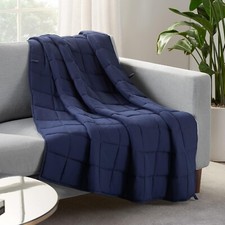 Cobertor Serta ponderado 15 libras tamanho King azul marinho comprar usado  Enviando para Brazil