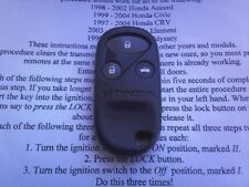 CHAVEIRO DE ALARME REMOTO GENUÍNO HONDA S2000, HRV, CRV, CIVIC, JAZZ ETC (G8D345) 3 BOTÕES comprar usado  Enviando para Brazil